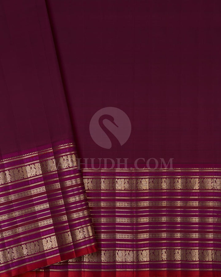 Orange And Purple Kanjivaram Silk Saree-S1510(A)