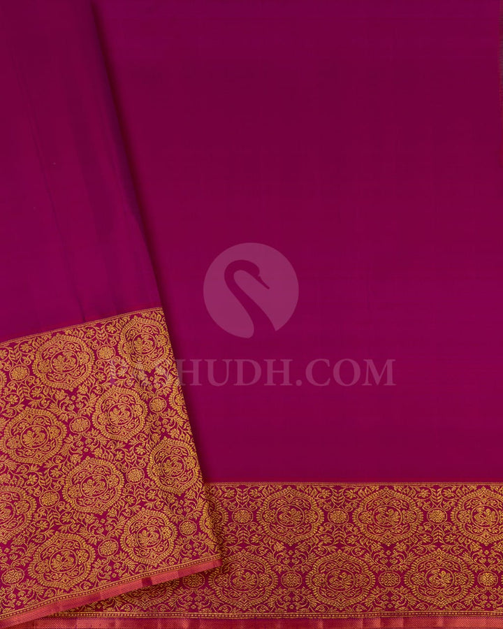 Lavender Shimmer Organza  Kanjivaram Silk Saree-S1506(A)