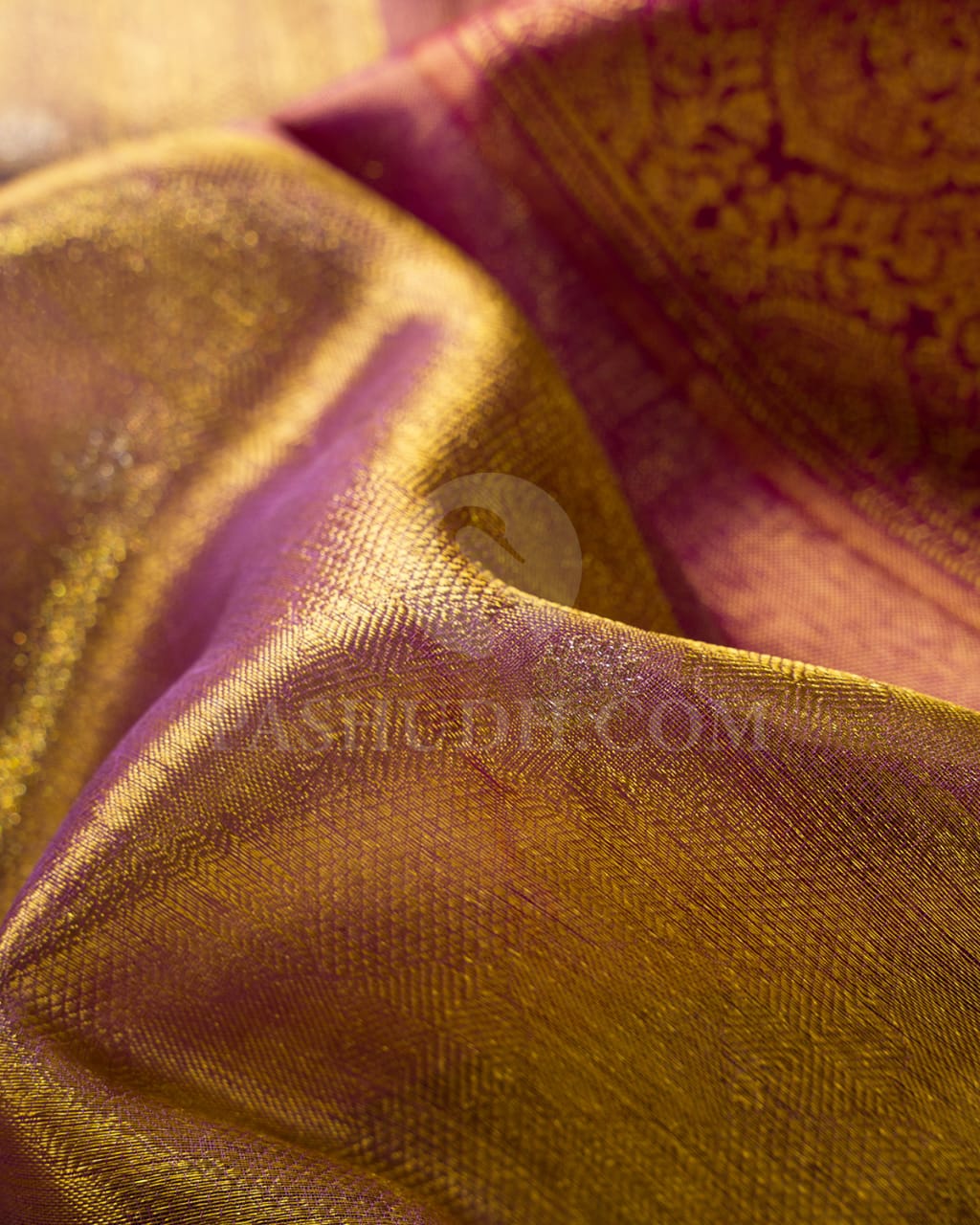 Lavender Shimmer Organza  Kanjivaram Silk Saree-S1506(A)
