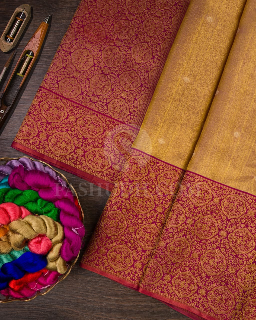 Lavender Shimmer Organza  Kanjivaram Silk Saree-S1506(A)