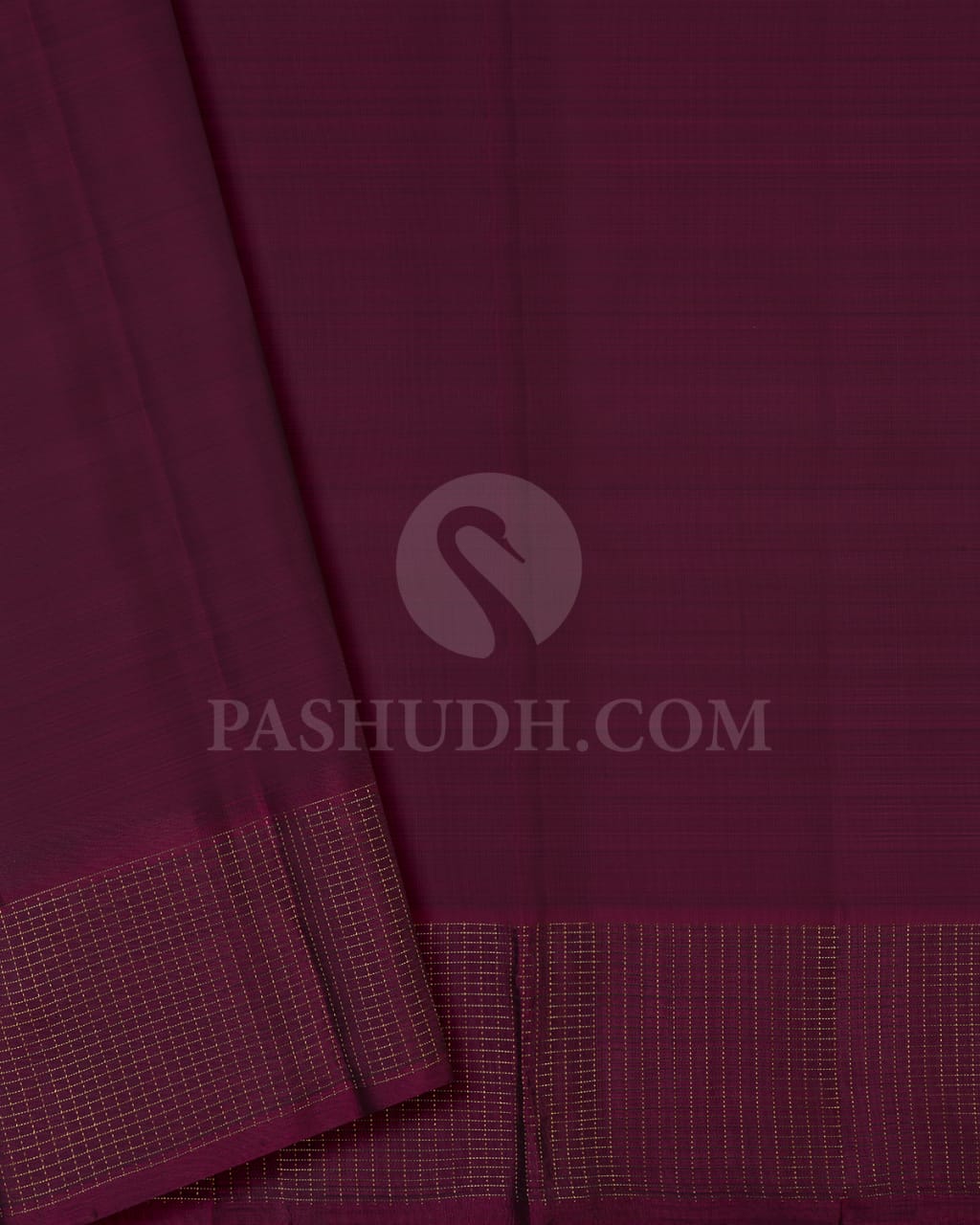 Brown And Deep Wine Pure Zari Kanjivaram Silk Saree-SP172