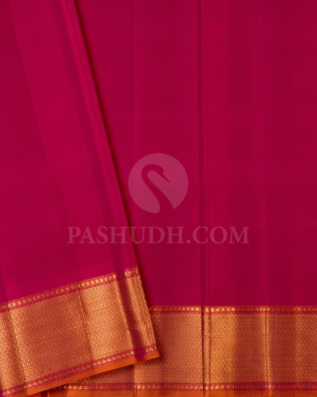 Raspberry Pink And Orange Kanjivaram Silk Saree-DJ372(B)