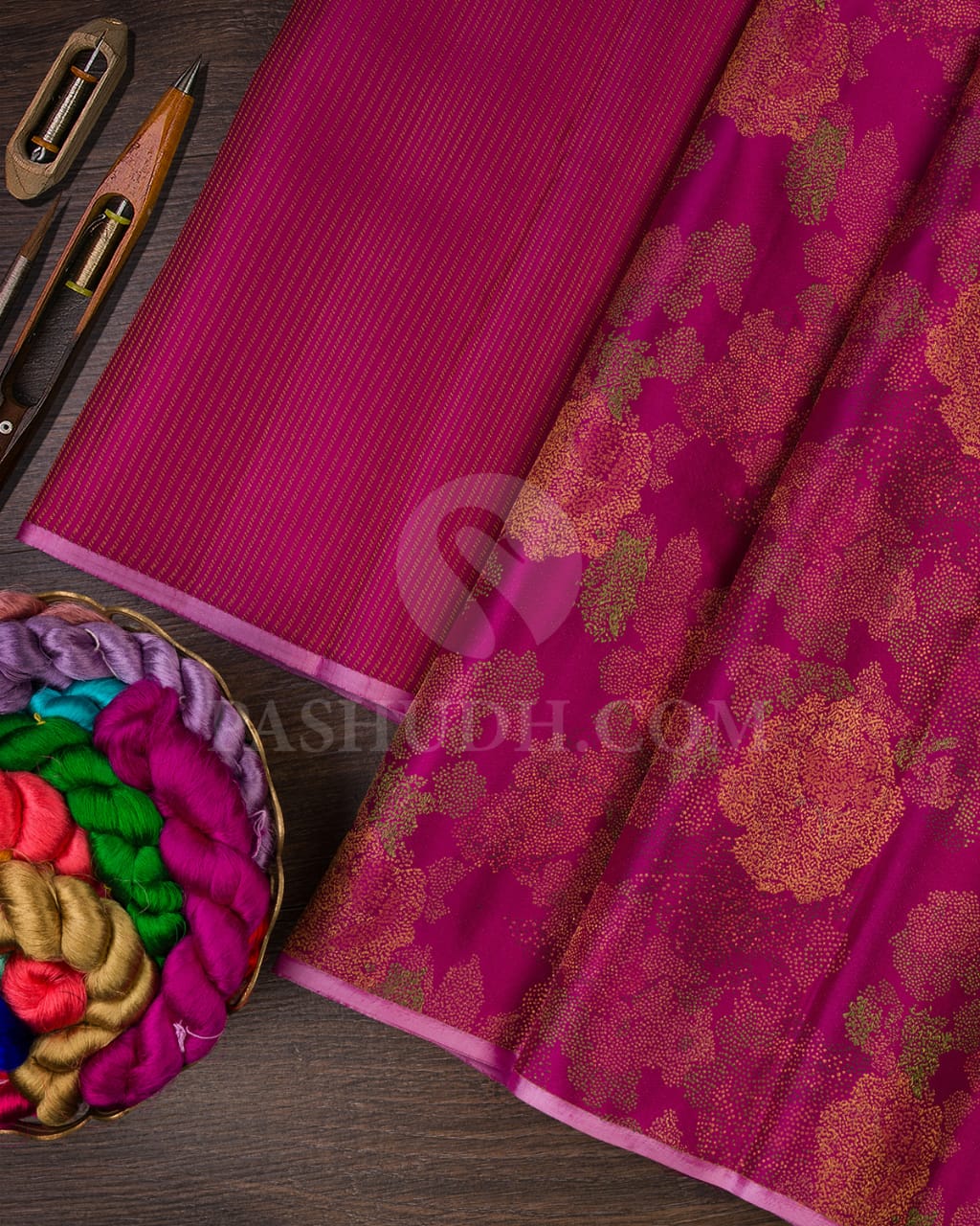 Magenta Kanjivaram Silk Saree-DJ367(B)
