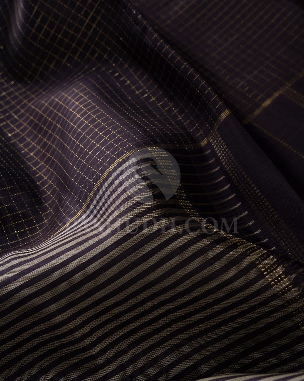 Black  And Grey Pure Zari Kanjivaram Silk Saree-SP169