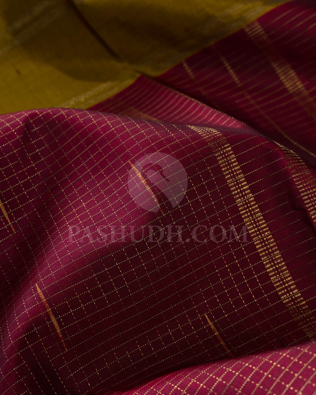Teal Blue, Golden Mustard And Maroon Pure Zari Kanjivaram Silk Saree-SP164