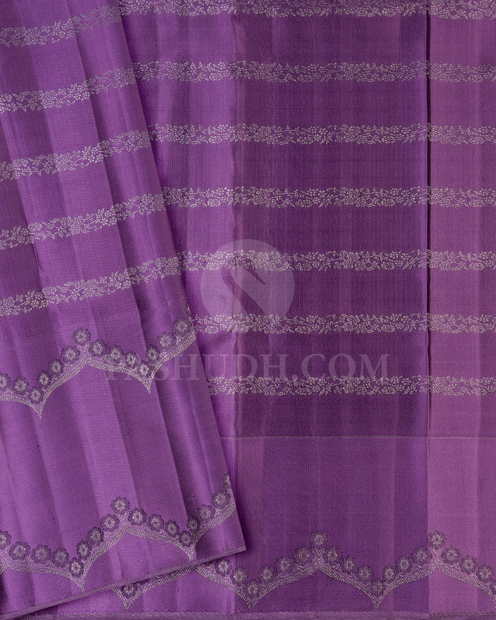 Purple And Lavender Kanjivaram Silk Saree-D610(C)