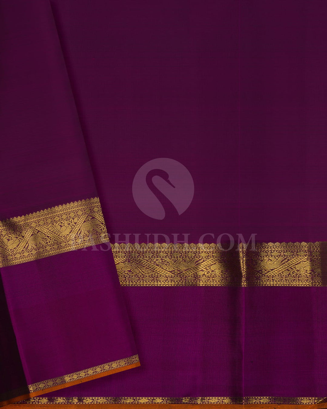 Emerald Green and Deep Magenta Pure Kanjivaram  Silk Saree-SP141