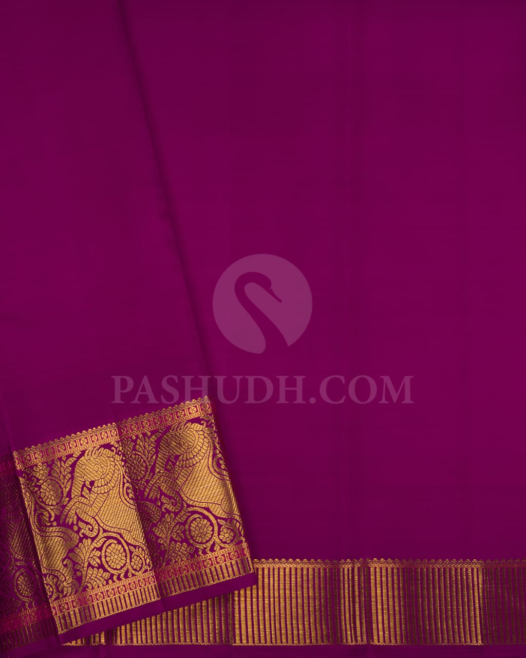 Baby Pink With Magenta Kanjivaram Silk Saree-S1222(E)