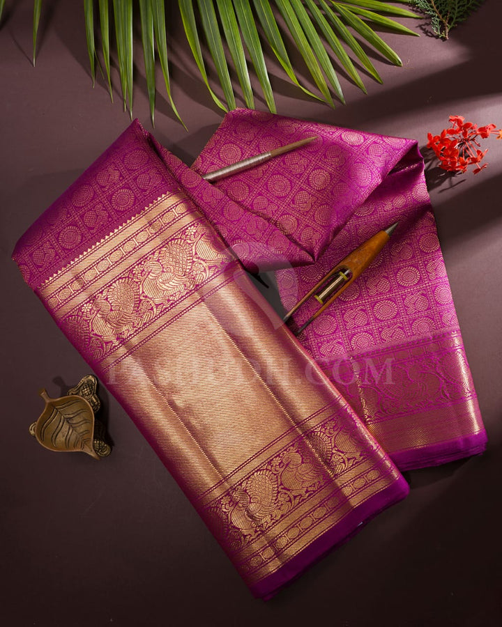 Magenta Bridal Kanjivaram Silk Saree-SP190