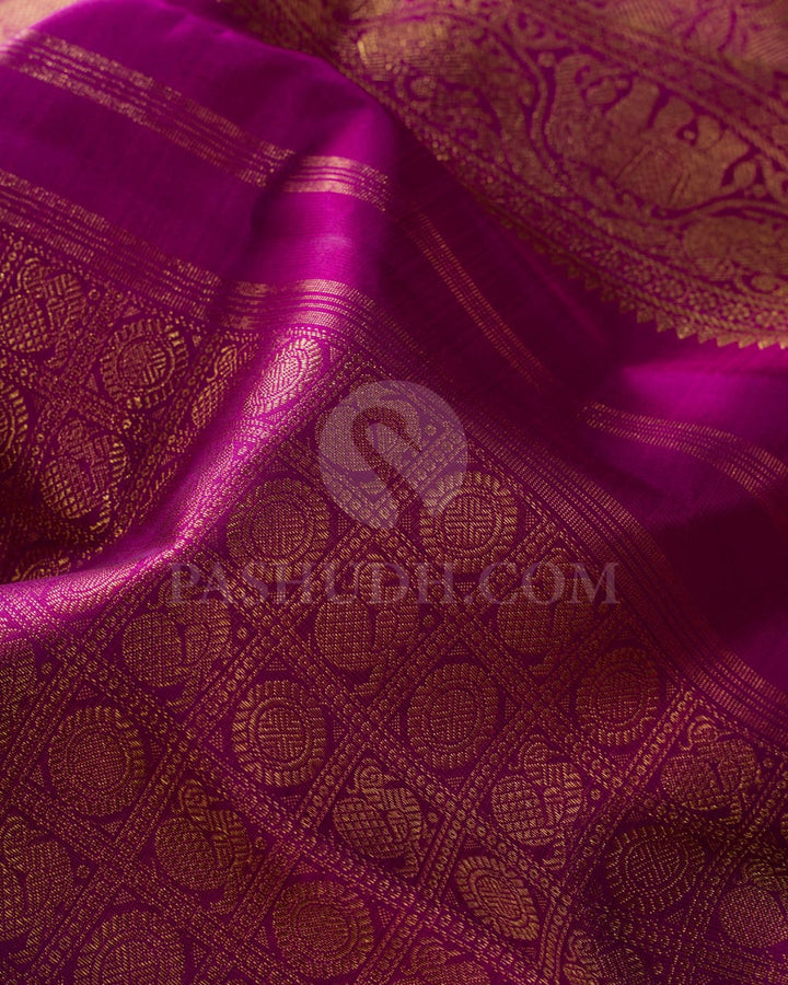 Magenta Bridal Kanjivaram Silk Saree-SP190