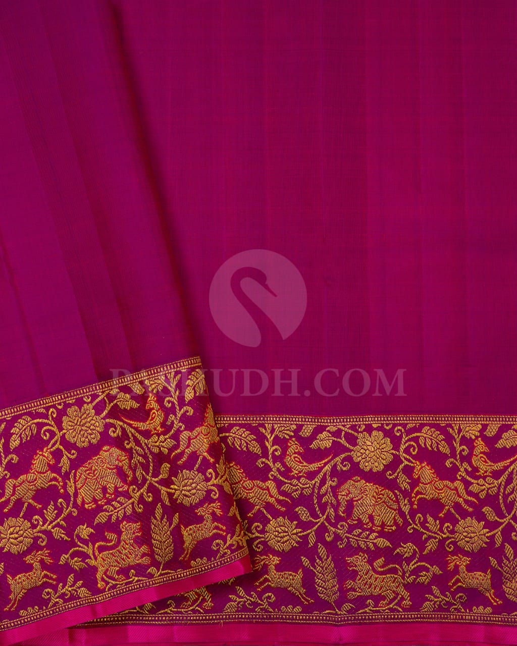 Pear Green With Purple Kanjivaram Silk Saree-S1538(A)