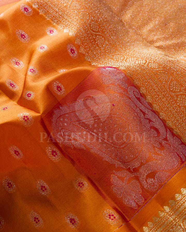 Orange Kanjivaram Silk Saree -DJ387(A)