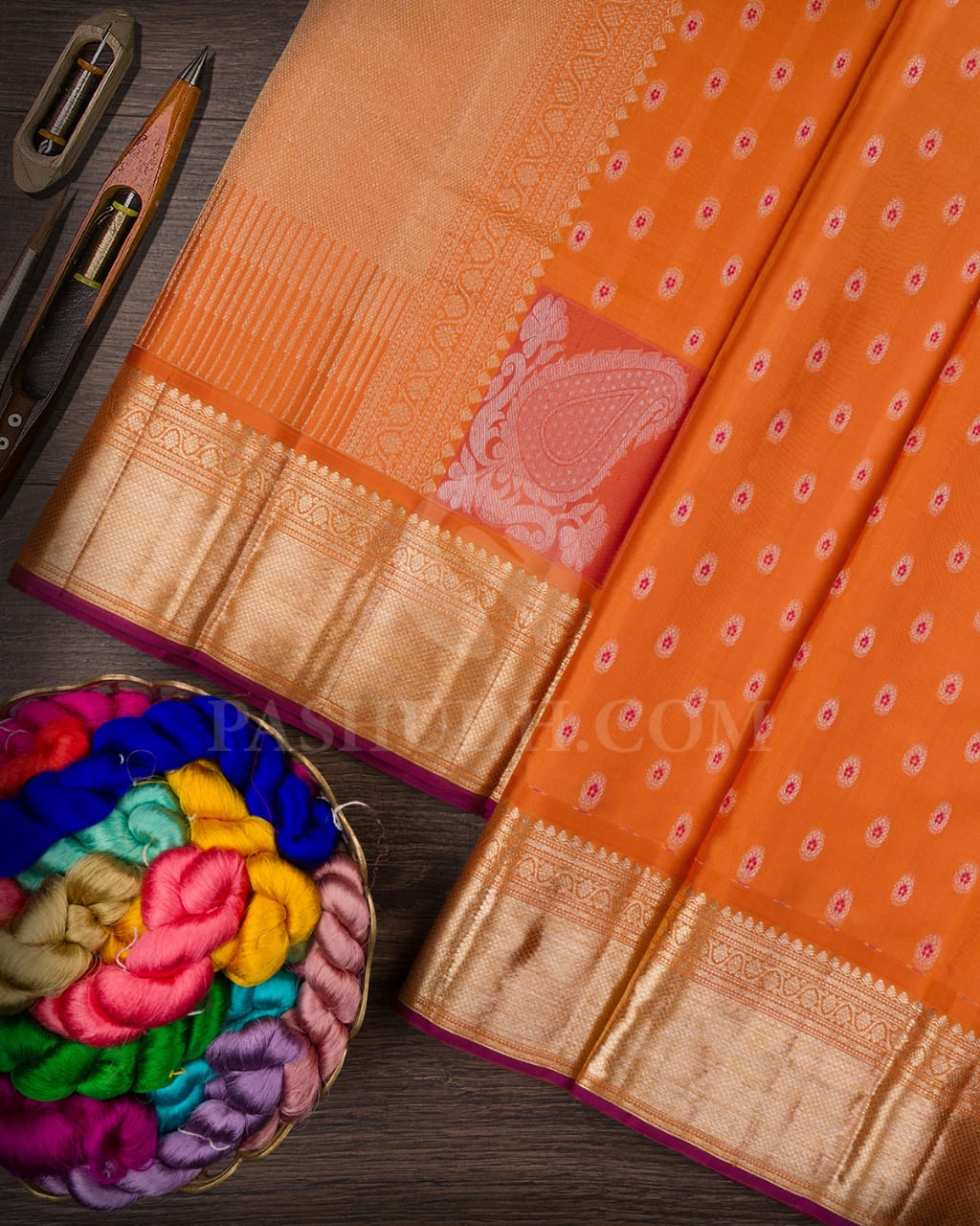 Orange Kanjivaram Silk Saree -DJ387(A)