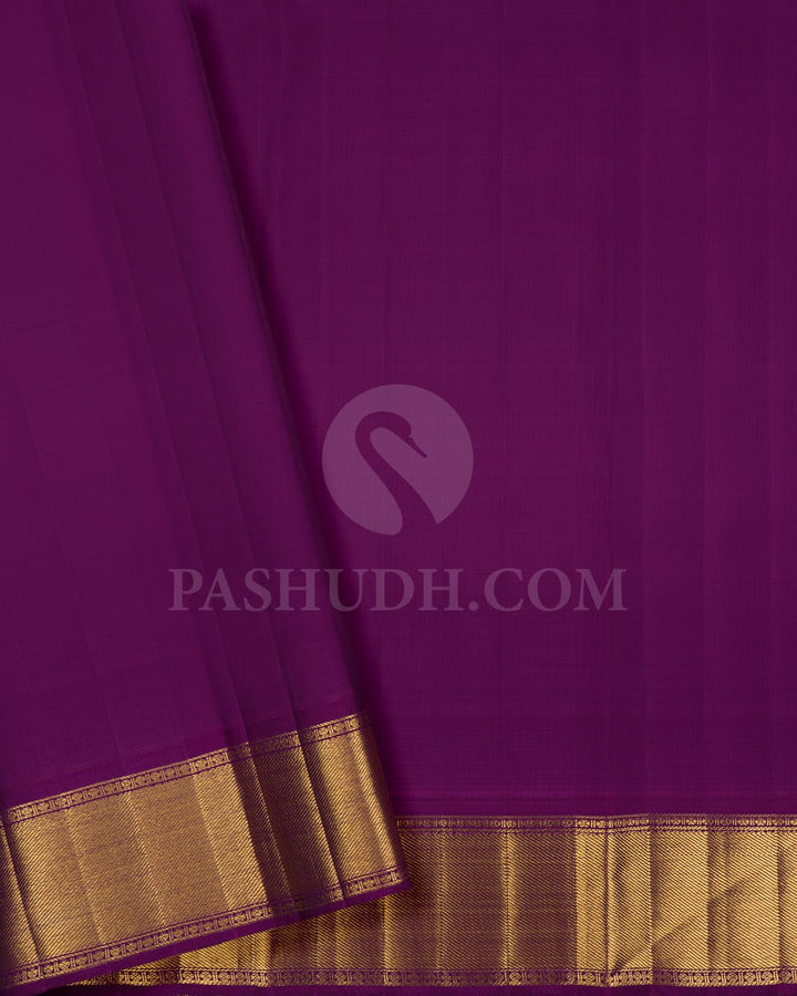 Multihue Uneven Checks Bridal Pure Zari Kanjivaram Silk Saree-P196(A)