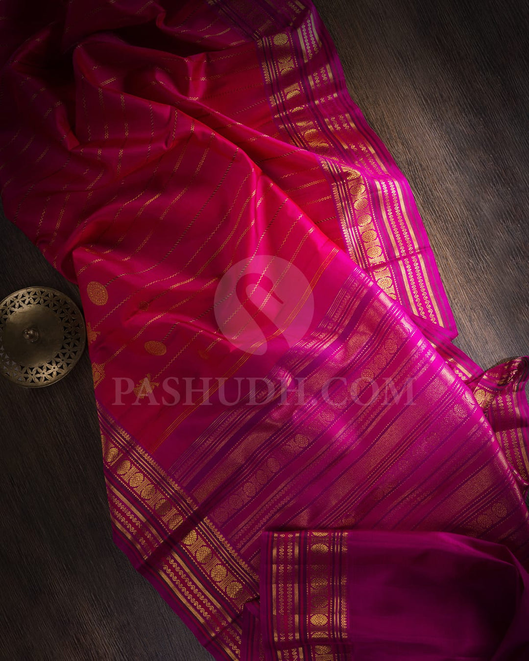 Rani Pink-Magenta Kanjivaram Silk Saree-S1529(A)