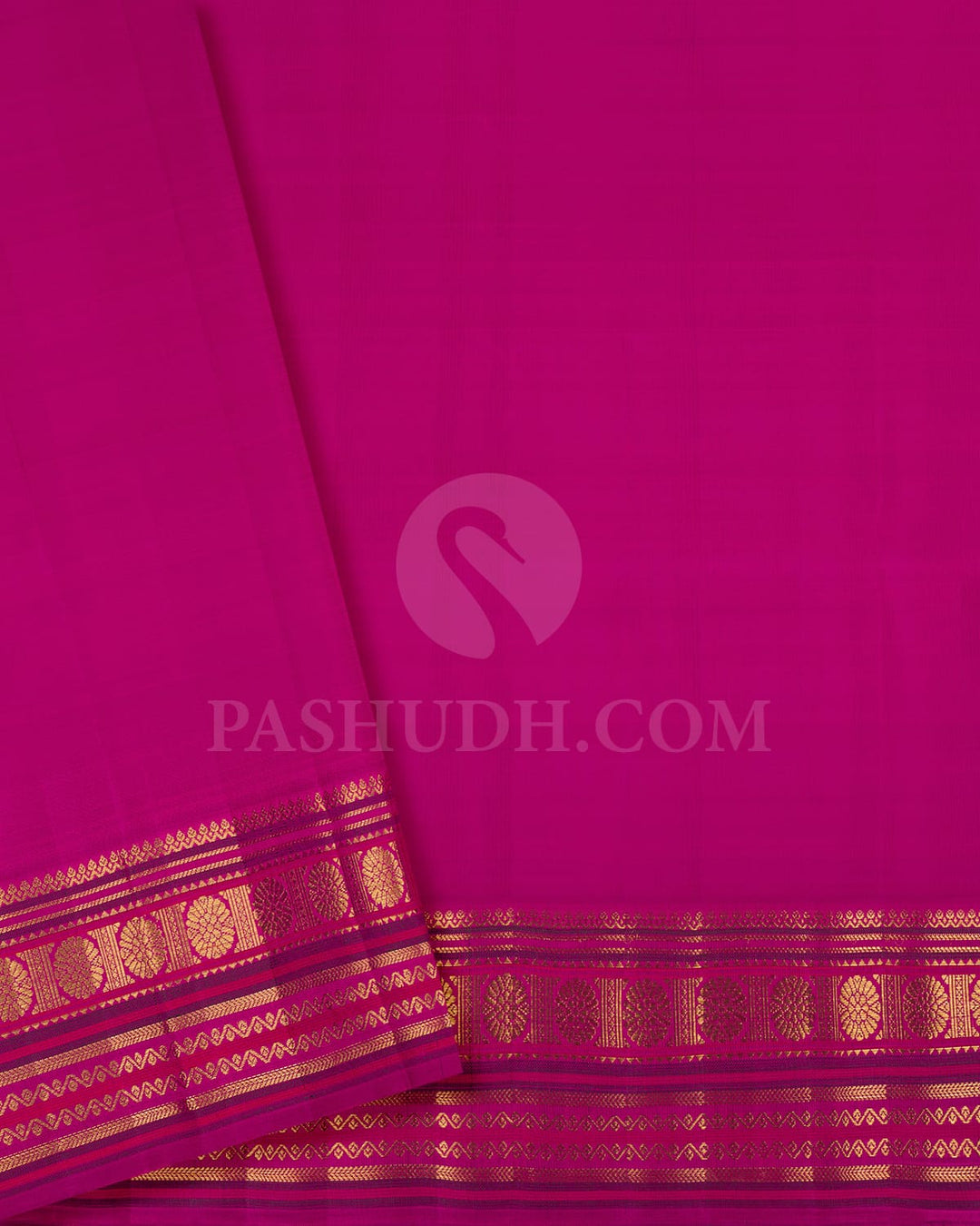 Rani Pink-Magenta Kanjivaram Silk Saree-S1529(A)