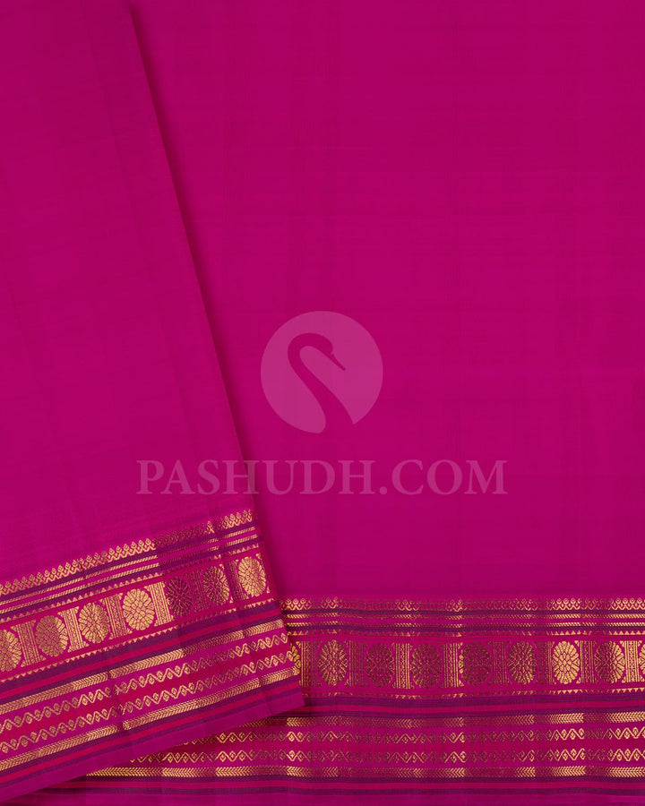 Rani Pink-Magenta Kanjivaram Silk Saree-S1529(A)