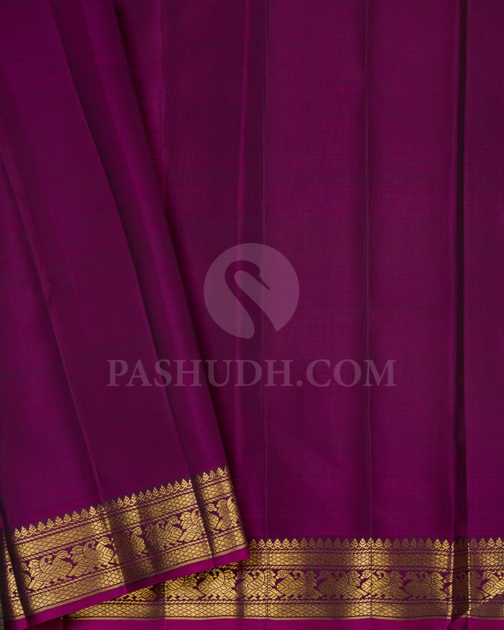 Emerald Green And Magenta Kanjivaram Silk Saree-S1540(A)