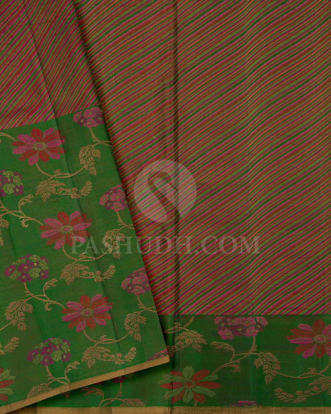 Forest Green Kanjivaram Silk Saree-DJ389(A)