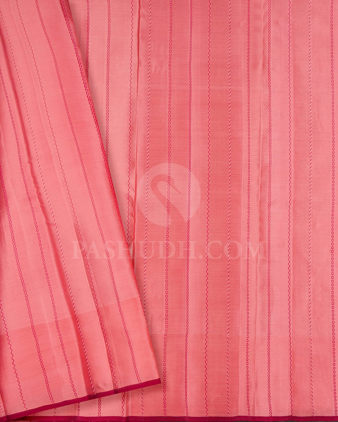 Peachy Pink Pastel Kanjivaram Silk Saree-DJ386(A)