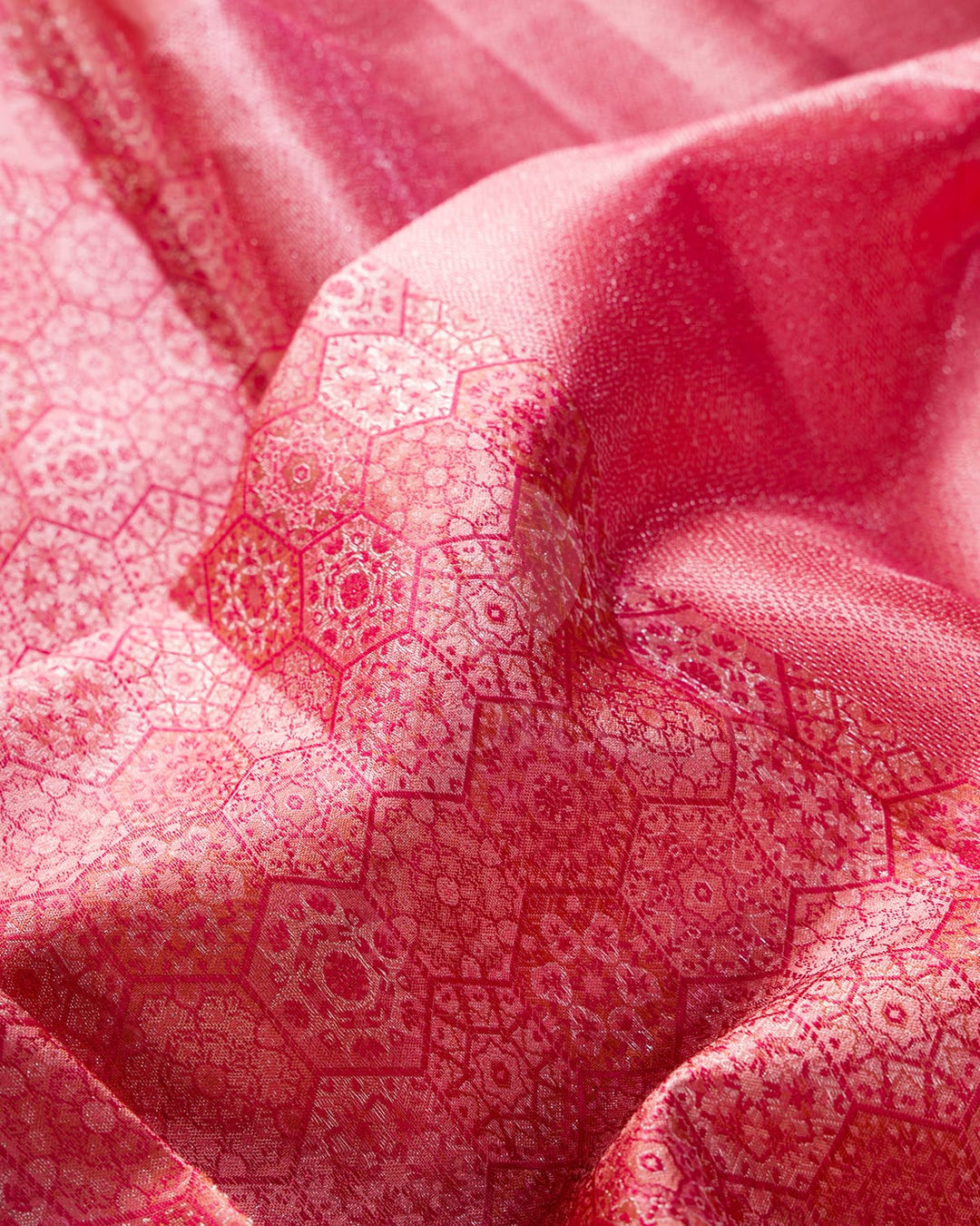 Peachy Pink Pastel Kanjivaram Silk Saree-DJ386(A)