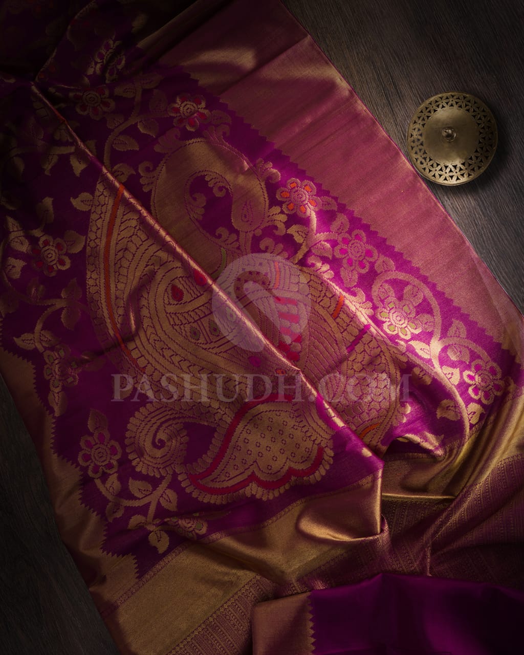 Purple Pure Zari  Kanjivaram Silk Saree-P192(A)