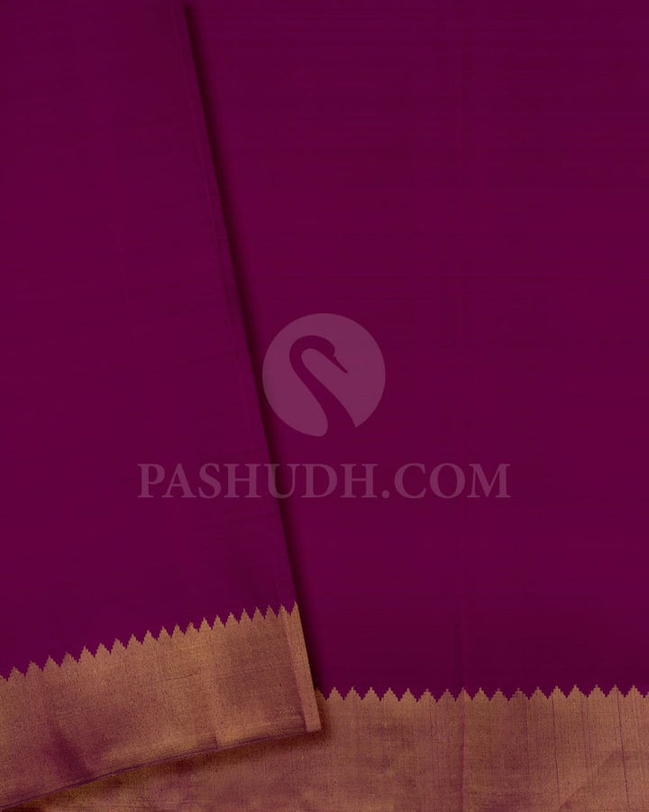 Purple Pure Zari  Kanjivaram Silk Saree-P192(A)