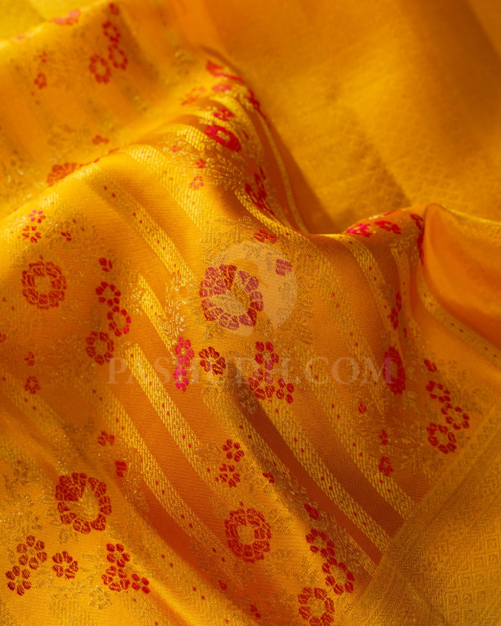 Mango Yellow Kanjivaram Silk Saree-DJ388(A)