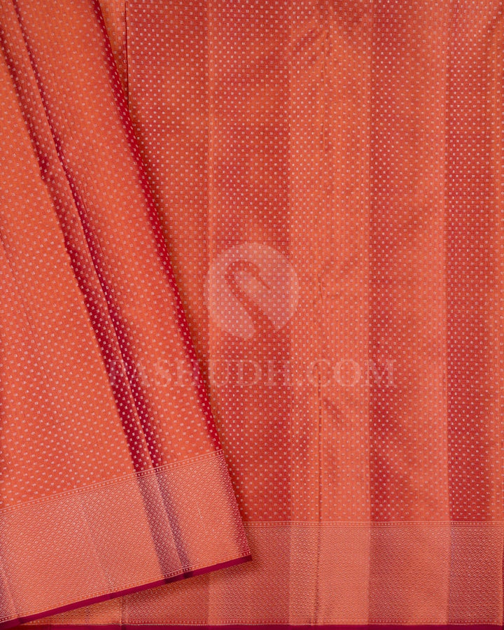 Pastel Orange Kanjivaram Silk Saree-DJ355(J)