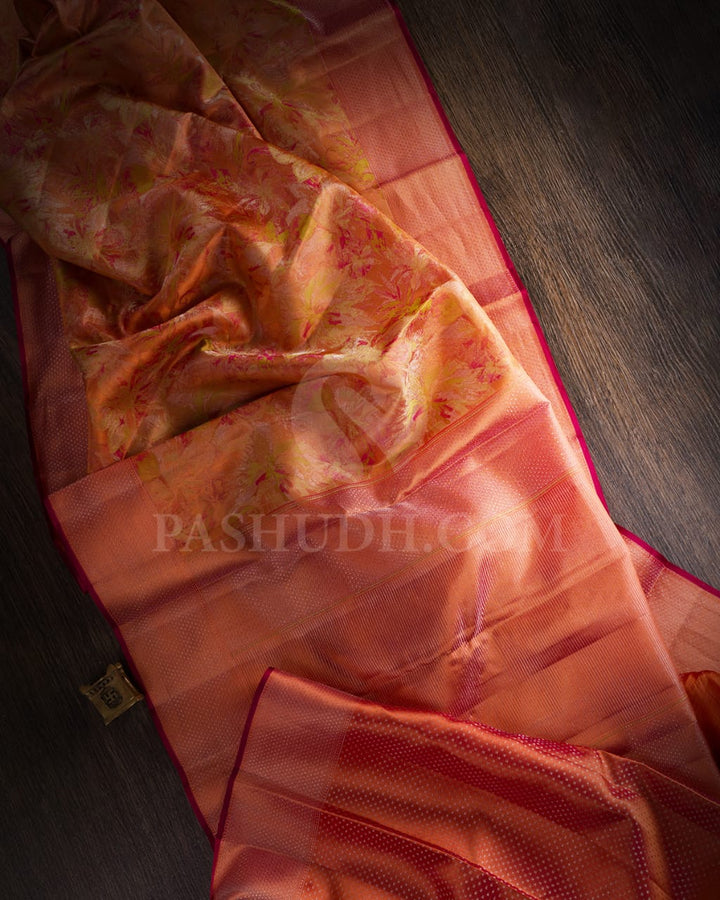 Pastel Orange Kanjivaram Silk Saree-DJ355(J)