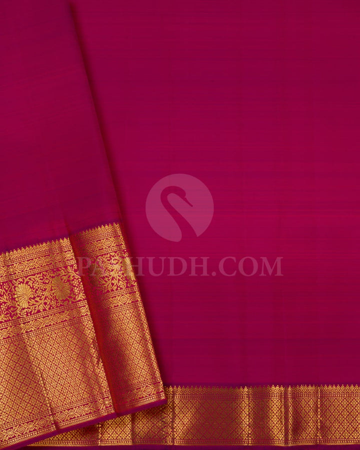 Red And Magenta  Kanjivaram Silk Saree-S1533(A)