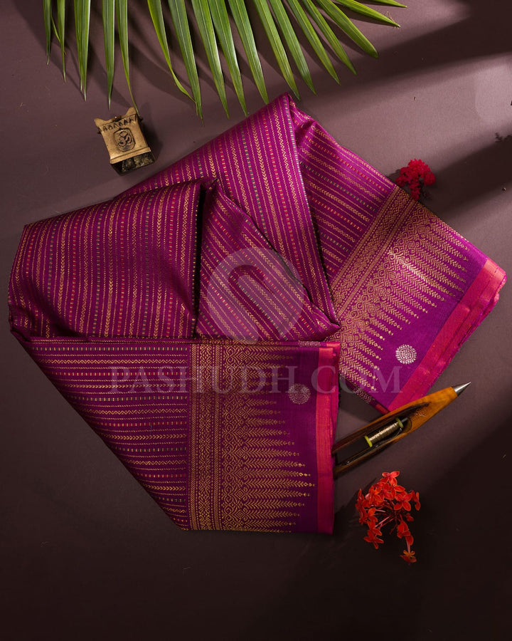 Purple Kanjivaram Silk Saree-S1494(B)