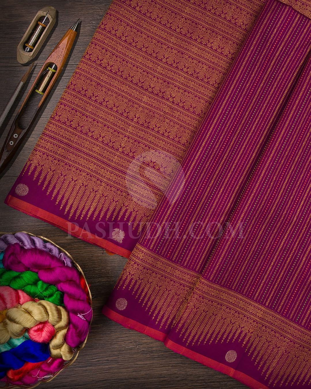 Purple Kanjivaram Silk Saree-S1494(B)