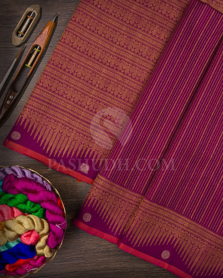 Purple Kanjivaram Silk Saree-S1494(B)