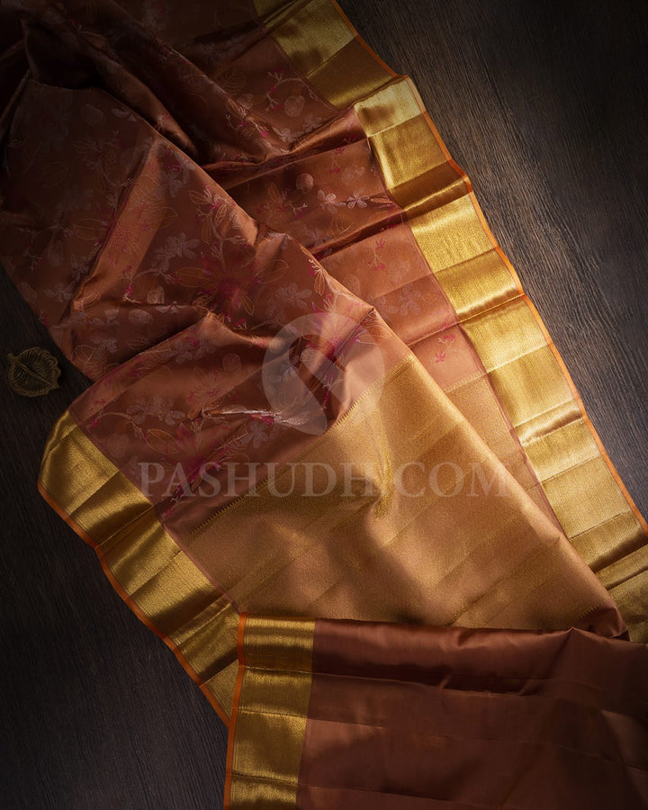 Brown Kanjivaram Silk Saree-DJ379(C)