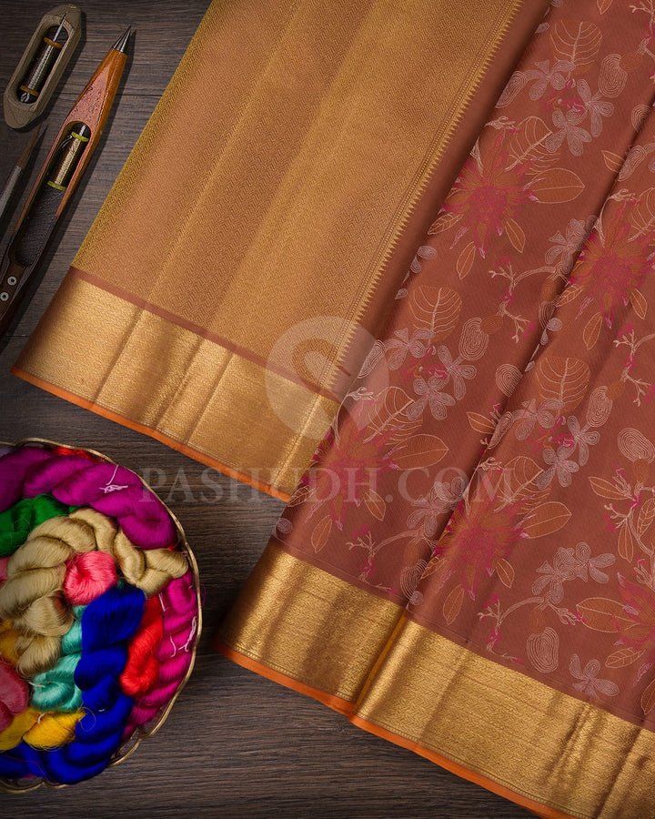 Brown Kanjivaram Silk Saree-DJ379(C)