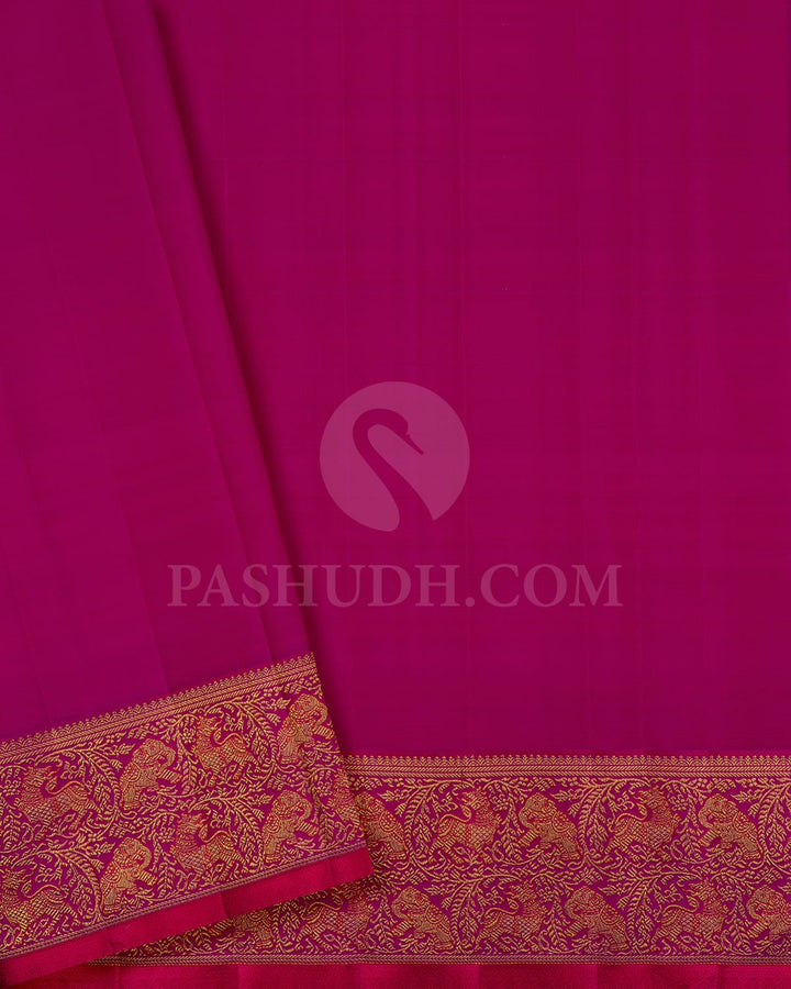 Parrot Green And Purple Kanjivaram Silk Saree-S1541(A)