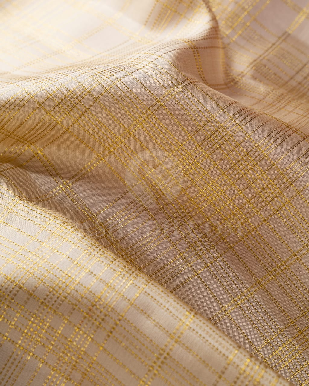 Half White And Brick Red Kanjivaram Silk Saree-S1526(A)