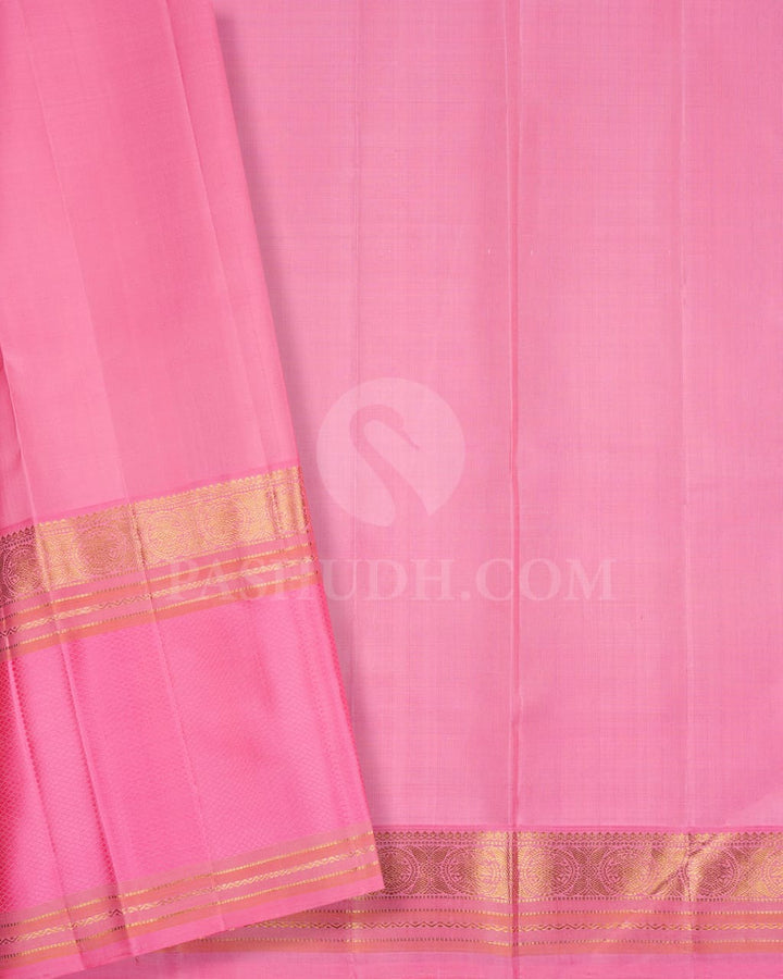 Orange And Rose Pink Kanjivaram Silk Saree-S1515(A)