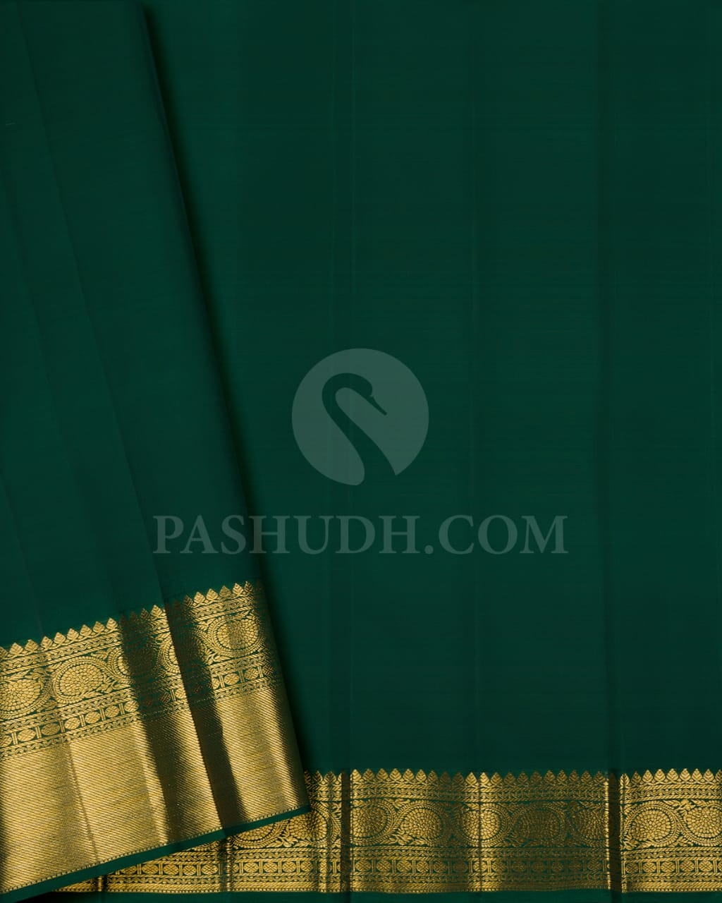 Mango Yellow And Bottle Green Organza Kanjivaram Silk Saree-S1520(A)
