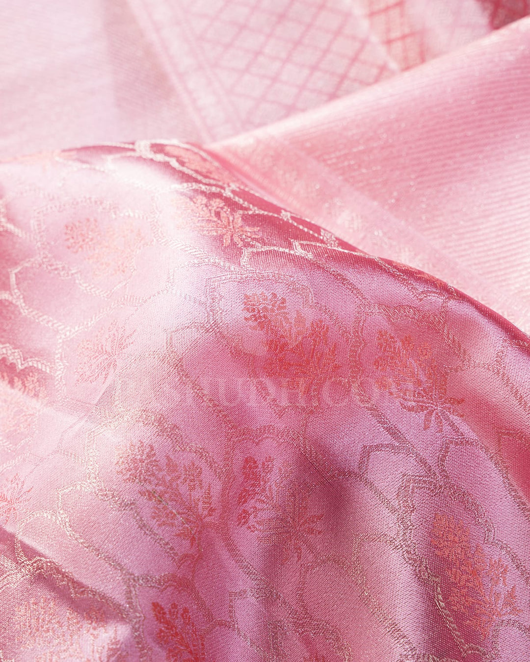 Baby Pink And Grey Kanjivaram Silk Saree-DJ352(E)