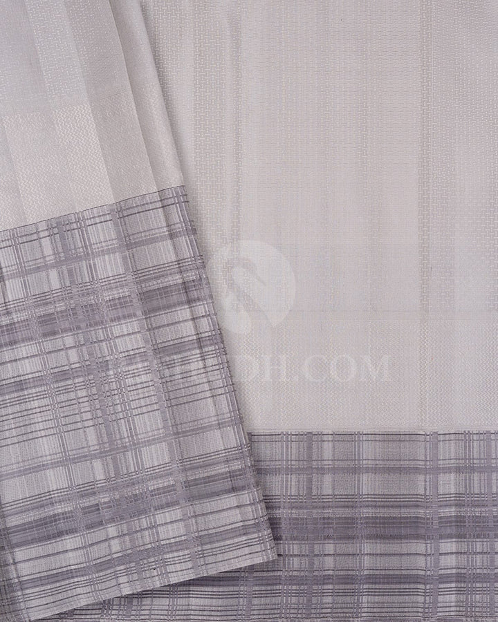 Silver Grey Kanjivaram Silk Saree-D540(C)