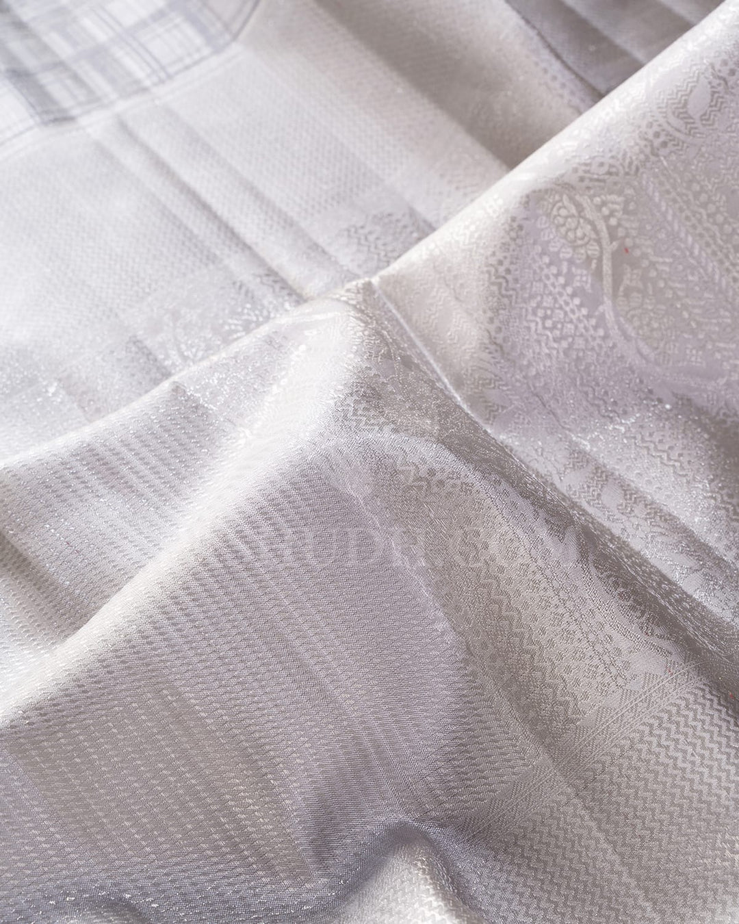 Silver Grey Kanjivaram Silk Saree-D540(C)