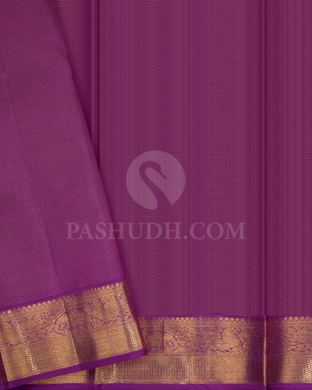 Deep Lavender Pure Zari Kanjivaram Silk Saree-SP194