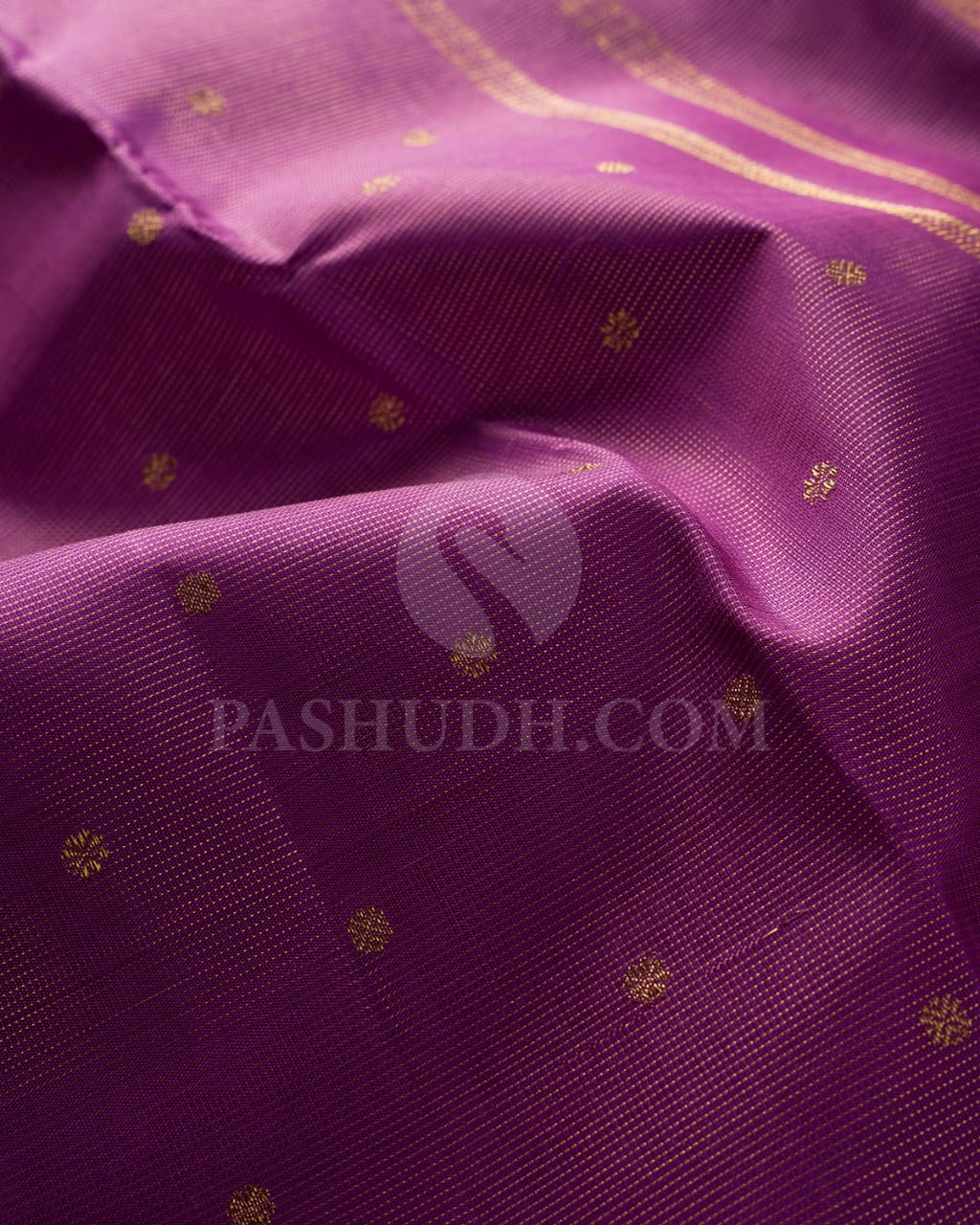 Deep Lavender Pure Zari Kanjivaram Silk Saree-SP194