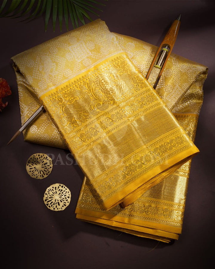 Gold Tissue Bridal Kanjivaram Silk Saree-SP222