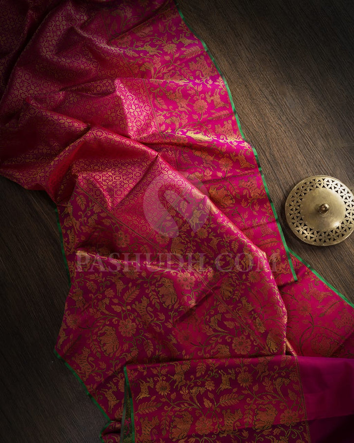 Rani Pink Vanasingaram Bridal Kanjivaram Silk Saree-S1503(B)