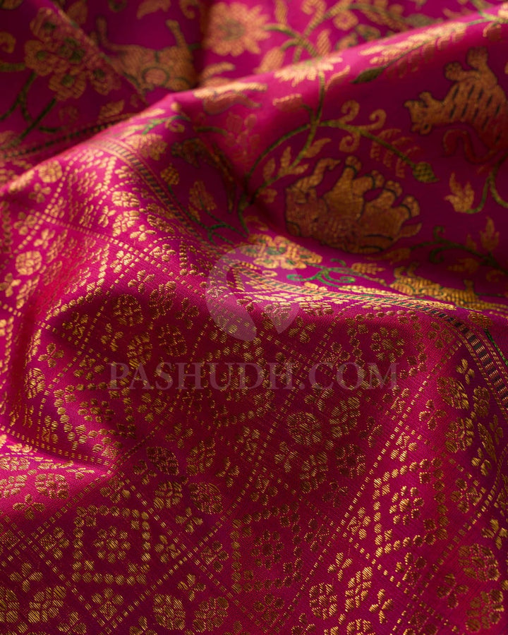 Rani Pink Vanasingaram Bridal Kanjivaram Silk Saree-S1503(B)