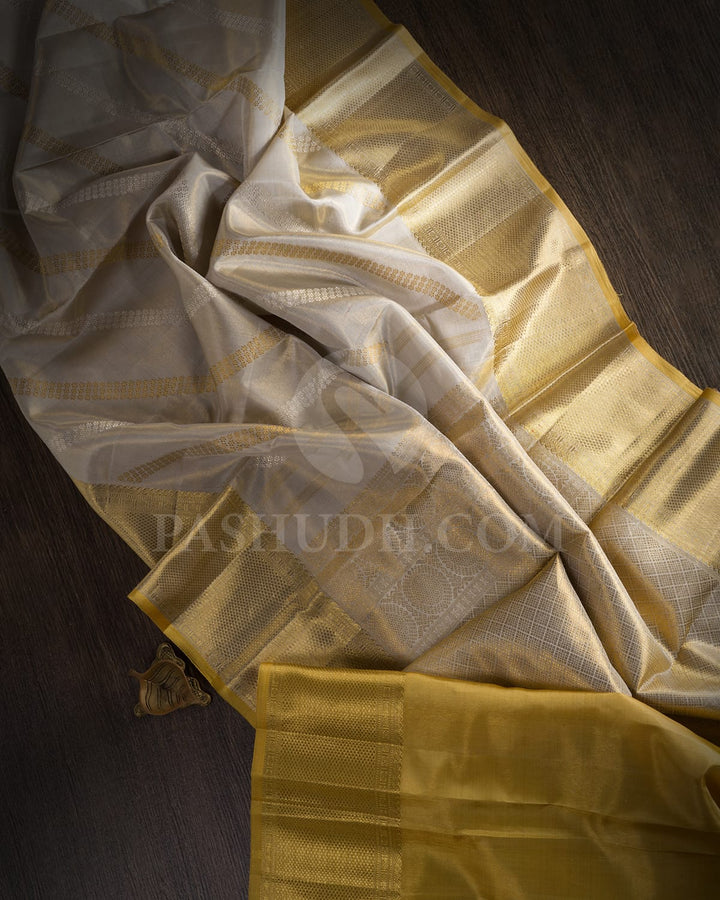 Grey Tissue Kanjivaram Silk Saree-SP237