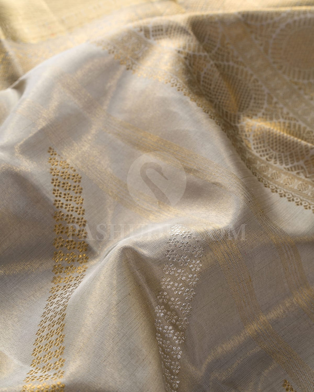 Grey Tissue Kanjivaram Silk Saree-SP237